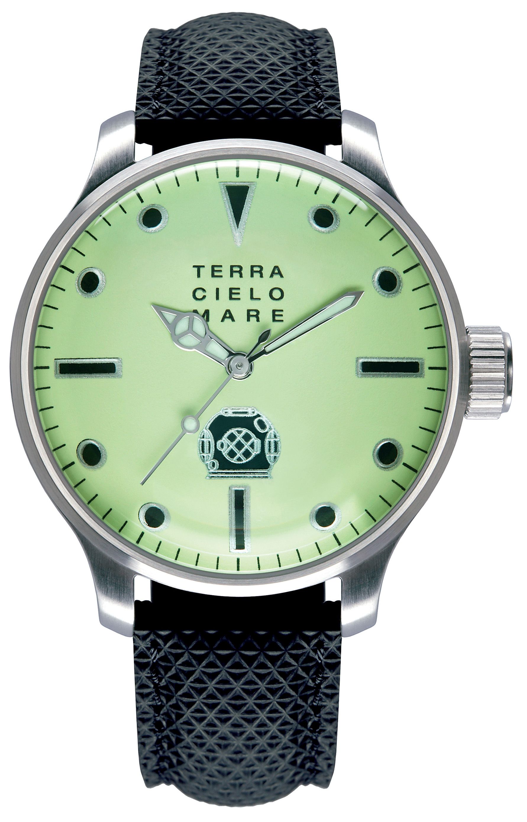 Palombaro Lighting Divers Watch, Super-LumiNova Dial With Leather/Rubber Strap